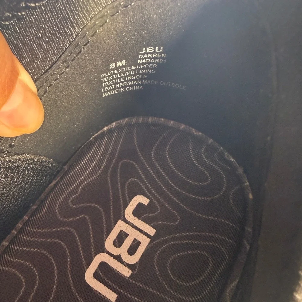 JBU Darren Slip On Sneakers Mens Size 8 Black NEW  Casual Athletic Shoes